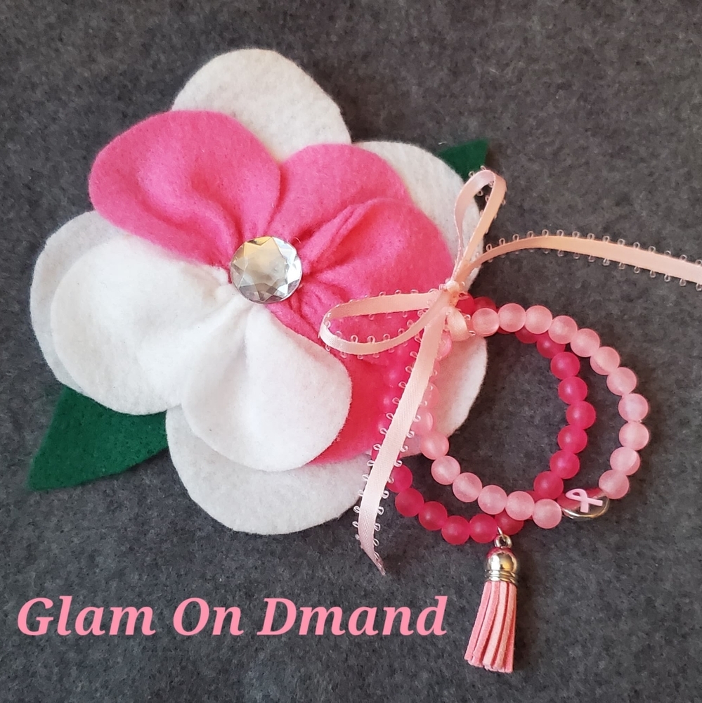 Flower and bracelet set